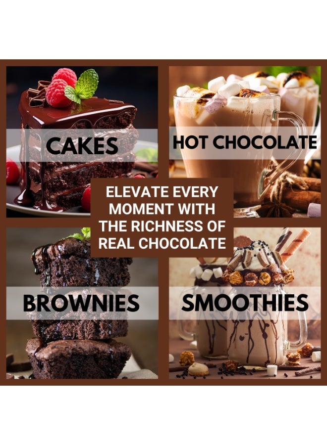 Bliss of Earth Dark Cocoa Powder 200g (Pack of 3) | Alkalized Unsweetened Cocoa Powder | Pure Baking Cocoa for Cakes, Brownies & Hot Chocolate | Vegan & Keto Friendly - Image 4
